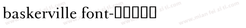 baskerville font字体转换
